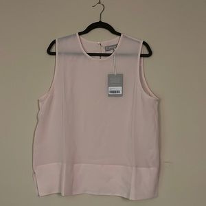 Everlane The Clean Silk Shell in pale pink